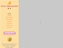 Tablet Screenshot of ambassador-hotel.ch